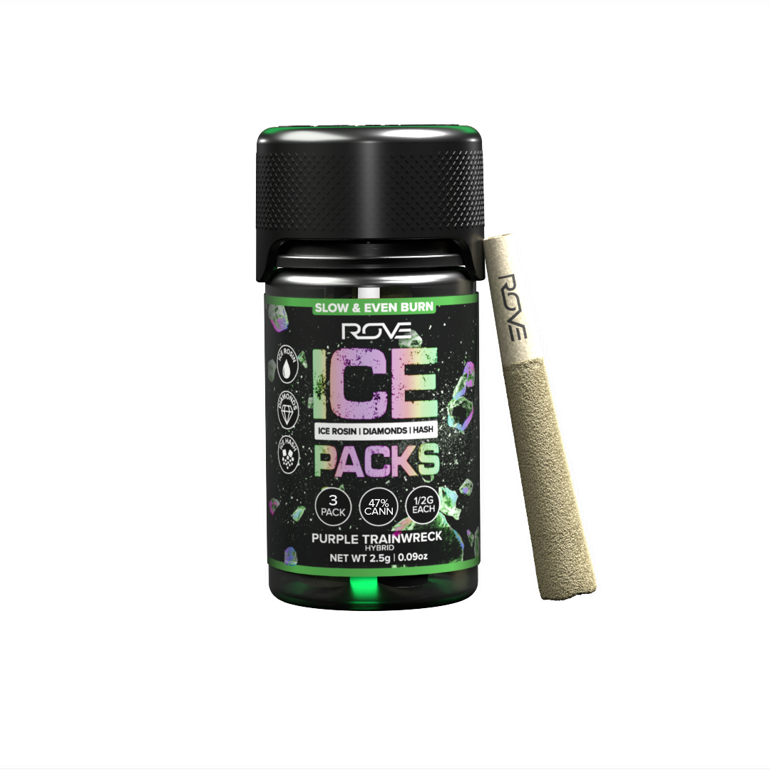 Photograph of product: 1.5g/3pk | Infused Ice Packs Purple Trainwreck