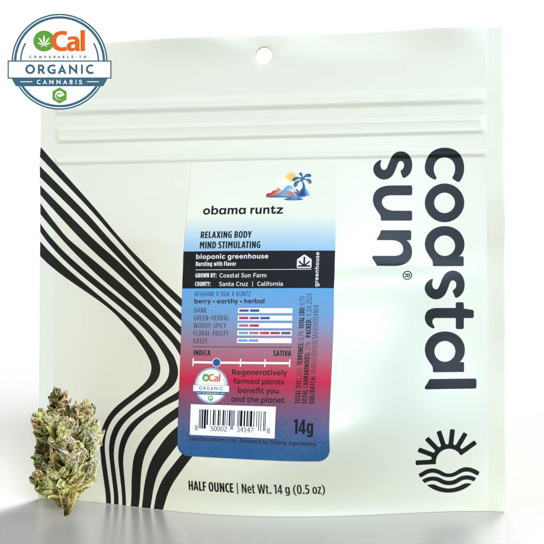 Photograph of product: Coastal Sun Greenhouse 14g Half Ounce - Obama Runtz (IH)
