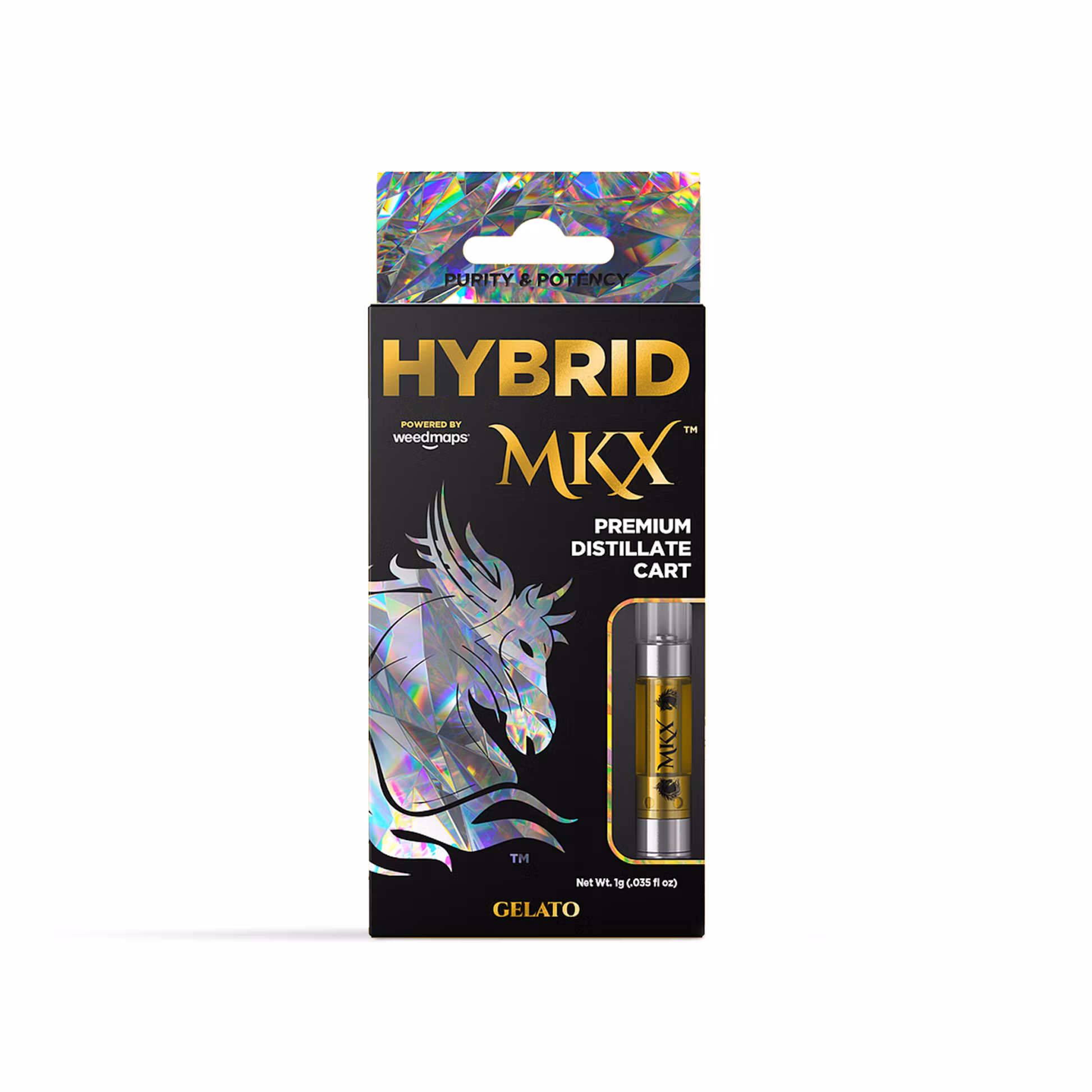 Photograph of product: MKX | Hybrid Distillate 510 Cart | Guava Melon OG | 1g