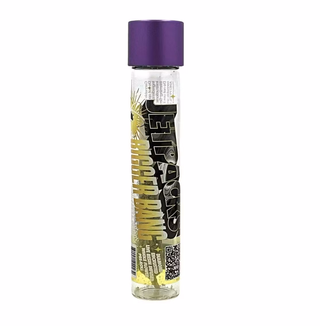 Photograph of product: JetPacks | Big Bang | Pineapple Sage | Live Resin Diamond Infused Pre-Roll | 1g
