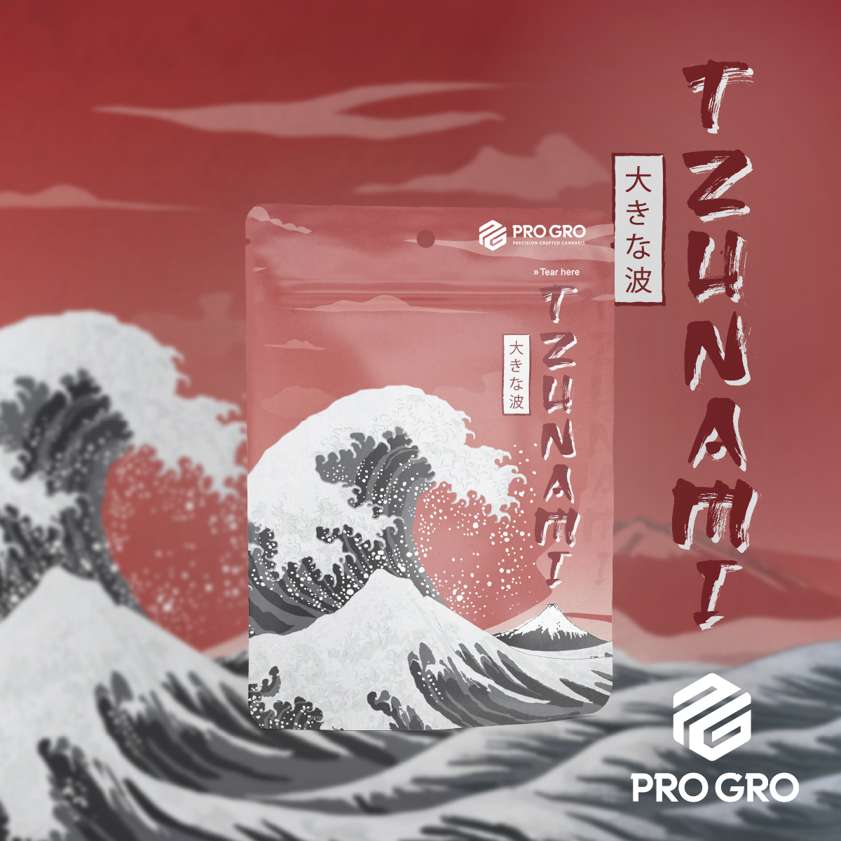 Photograph of product: PRO GRO | TZUNAMI | HYBRID | PRE-PACKED | 3.5G | REC