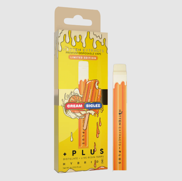 Photograph of product: Creamsiclez | Disposable | Live Resin Terps | Mitten Extracts