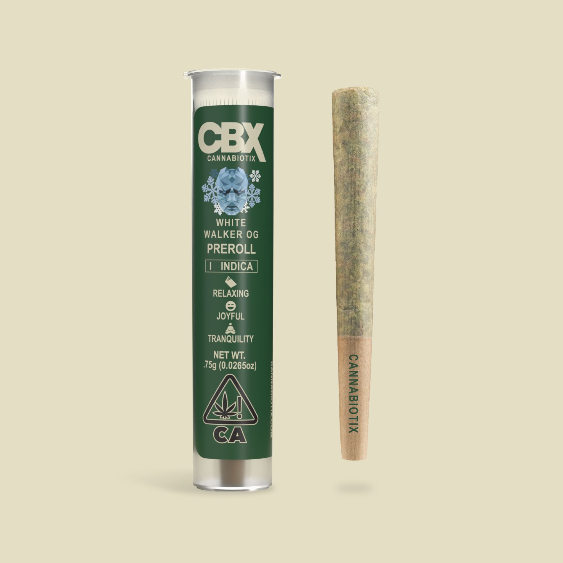 Photograph of product: CBX | Pre-Roll I | White Walker OG