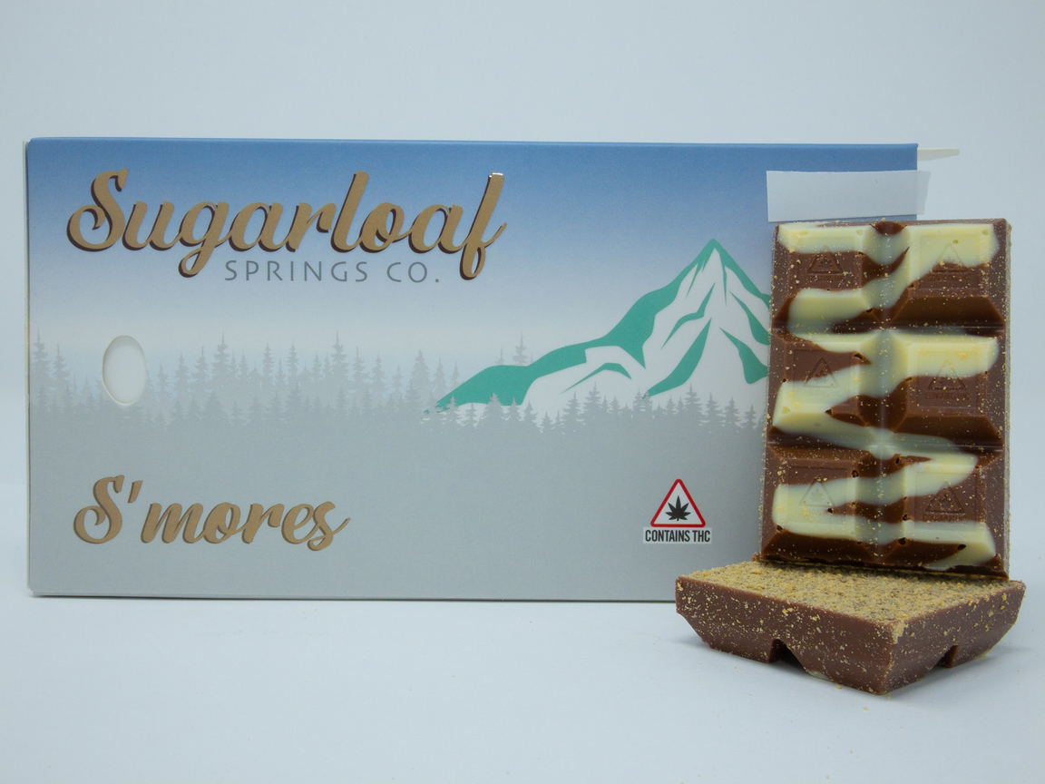 Photograph of product: SMS S'mores Chocolate Bar 100mg