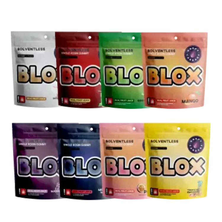 Photograph of product: Tropical Smoothie Uplifting Blox  - 100mg TH-oui Single Solventless Gummy - Happy Cabbage