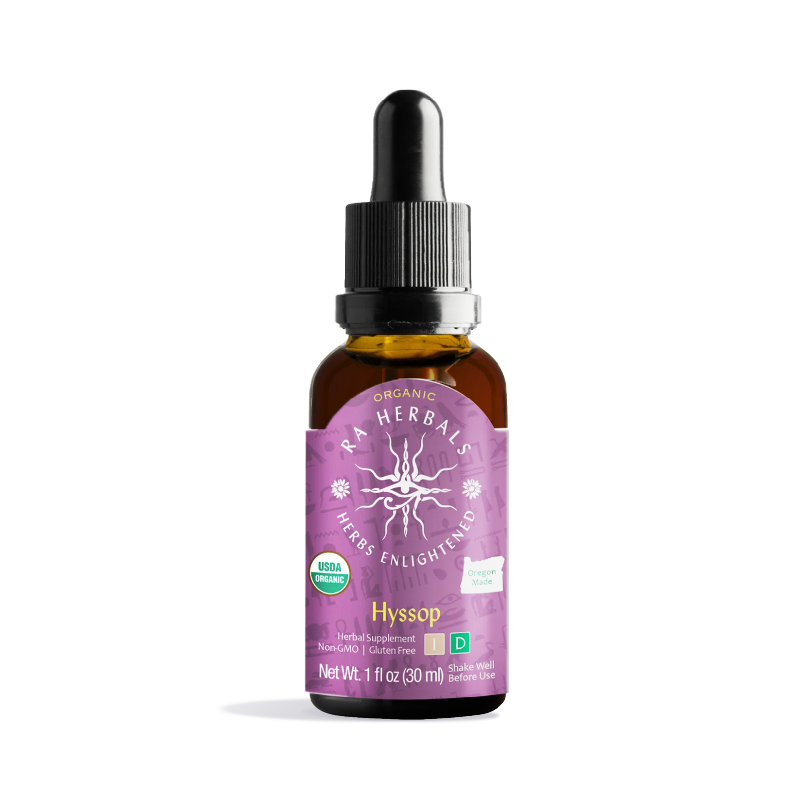 Photograph of product: Ra Herbals Certified Organic Hyssop Tincture