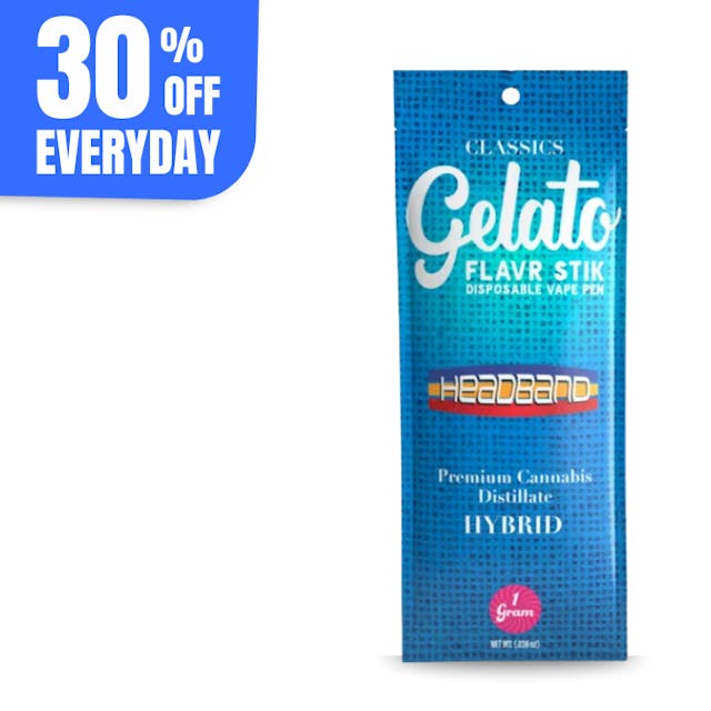Photograph of product: Gelato Flavr AIO | 1g - Headband - Disposable - Hybrid - 