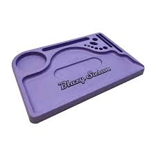 Photograph of product: Blazy Susan Hemp Plastic Rolling Tray Purple