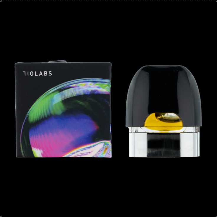 Photograph of product: 710 Labs: Tropicanna Grape Cake 0.5G Persy Rosin Vape Cart