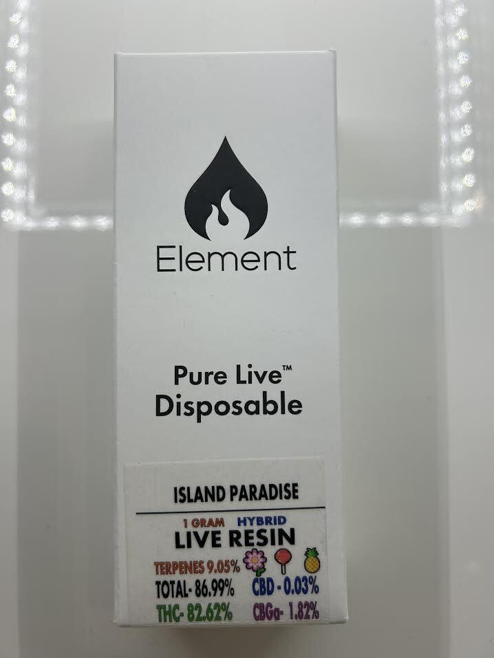 Photograph of product: 1G Live Resin Disposable- Island Paradise **NEW**