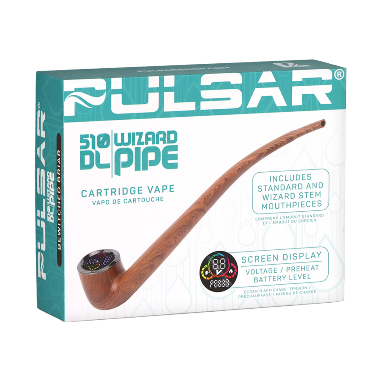 Photograph of product: Pulsar DL Wizard PIPE 510 Thread Auto Draw 650mAh