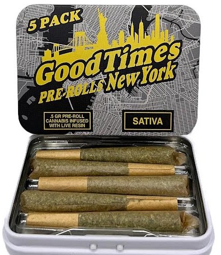Photograph of product: Good Times - Purple Punch - 5 Pack .75G Infused Prerolls (3.75G)
