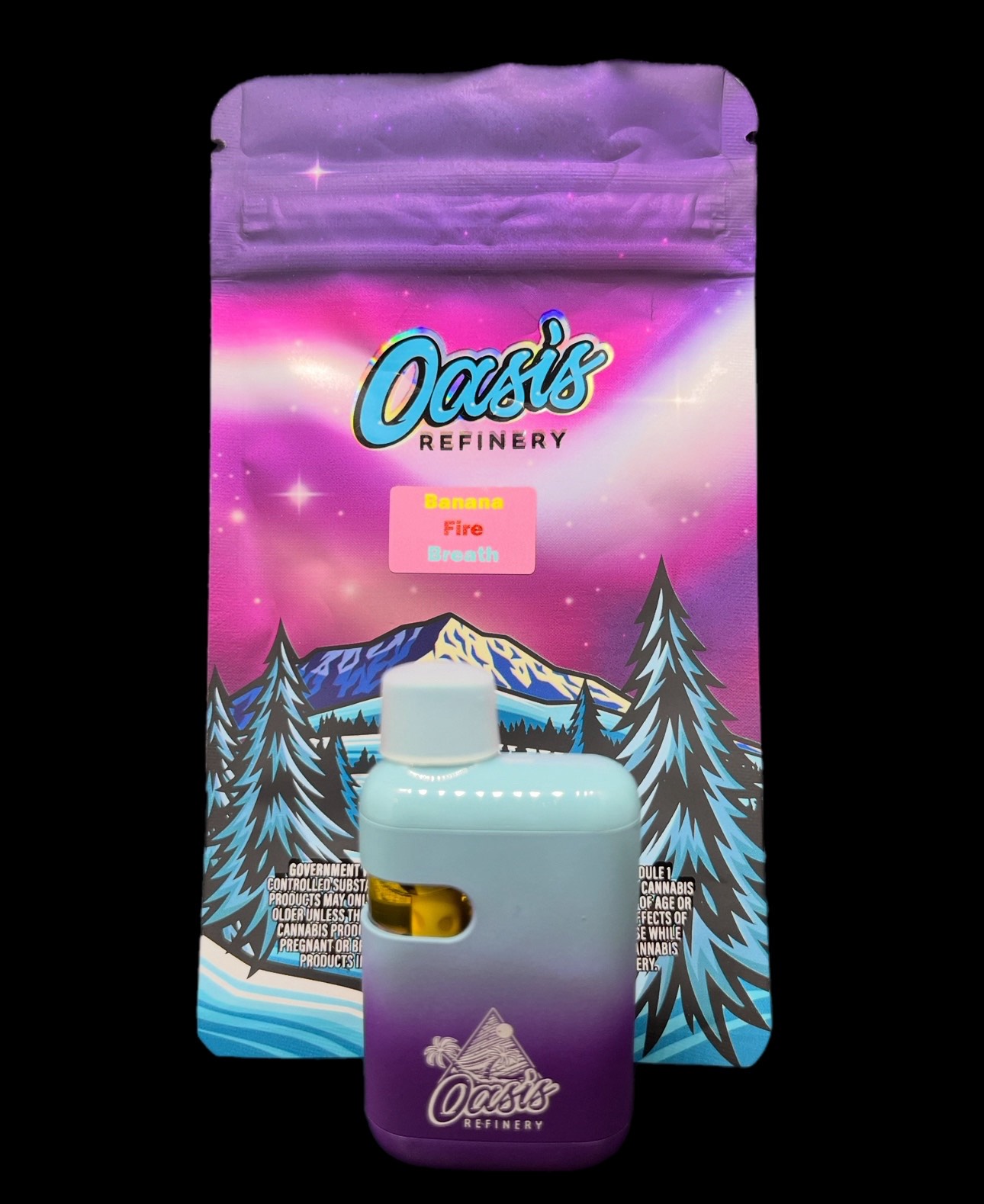 Photograph of product: Oasis Refinery: Banana Fire Breath Cured Resin Disposable