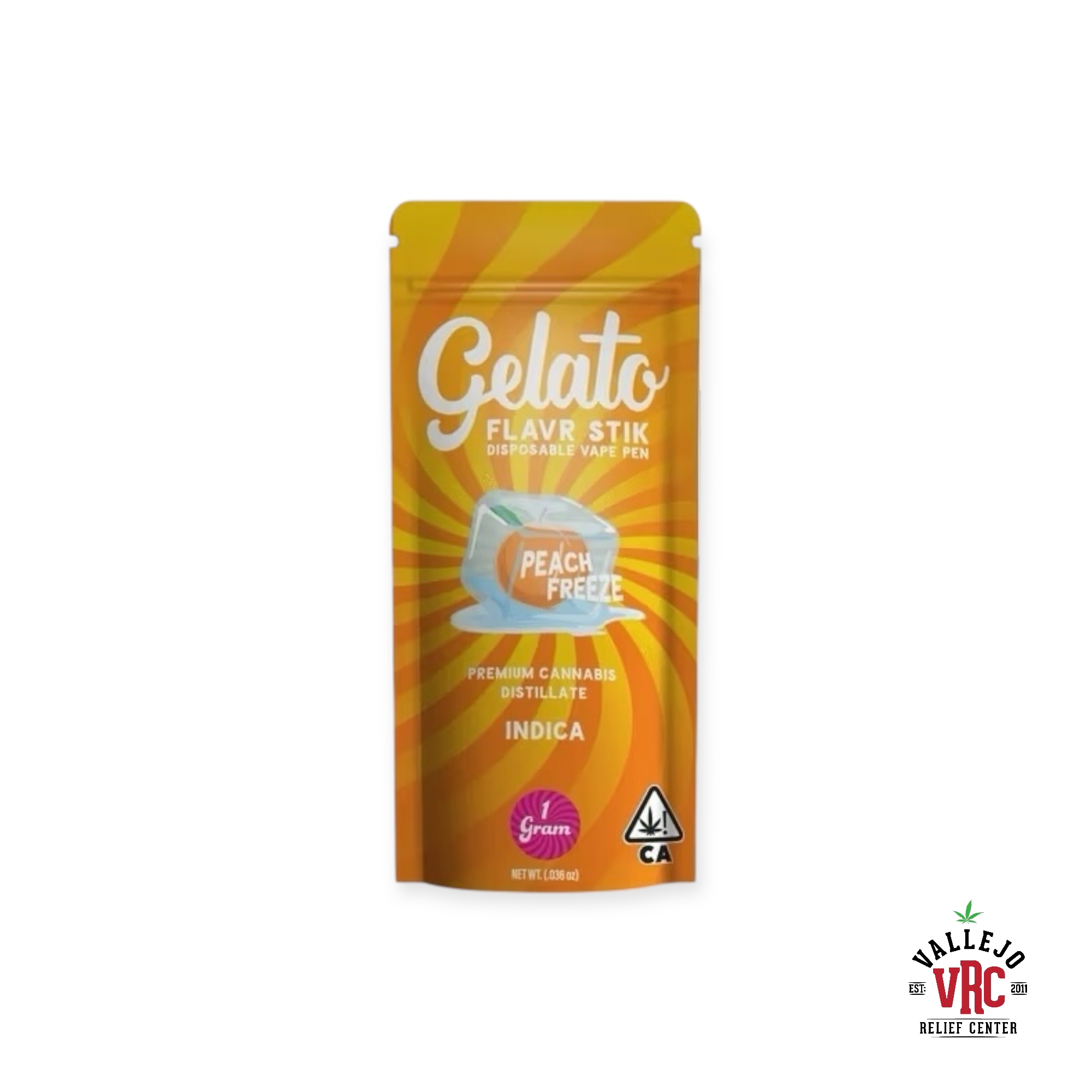 Photograph of product: PEACH FREEZE 1G DISPOSABLE