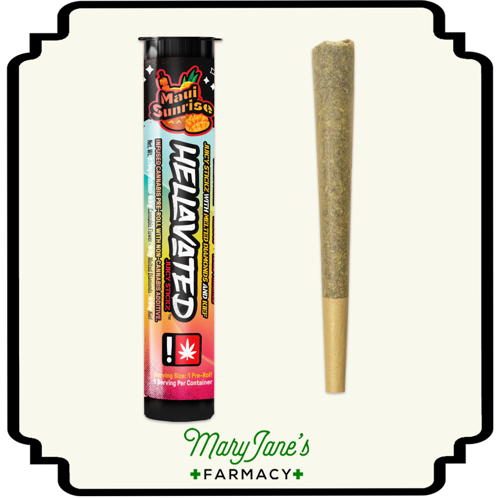 Photograph of product: Maui Sunrise Juicy Stickz Infused Pre-Roll | .75g
