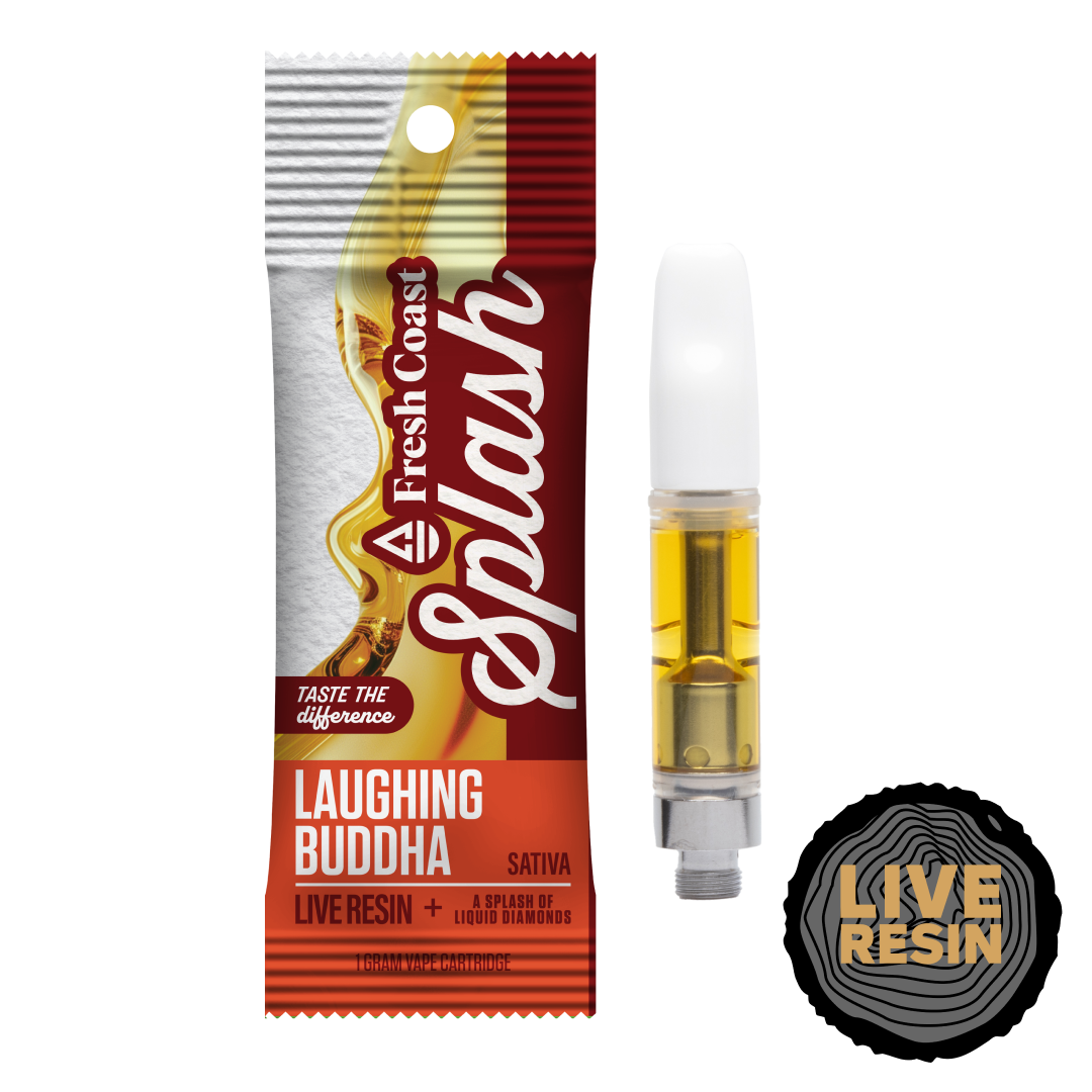 Photograph of product: FRESH COAST SPLASH - LAUGHING BUDDHA - LIVE RESIN+ - CARTRIDGE