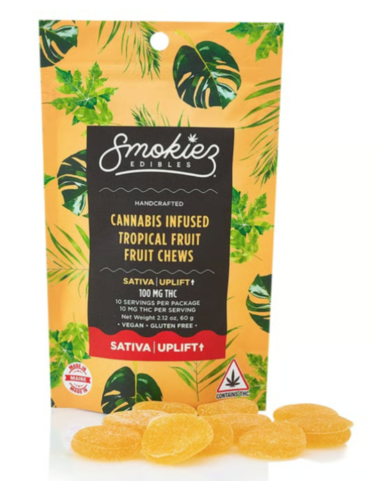 Photograph of product: Smokiez | Tropical Fruit | Fruit Chew | 100mg