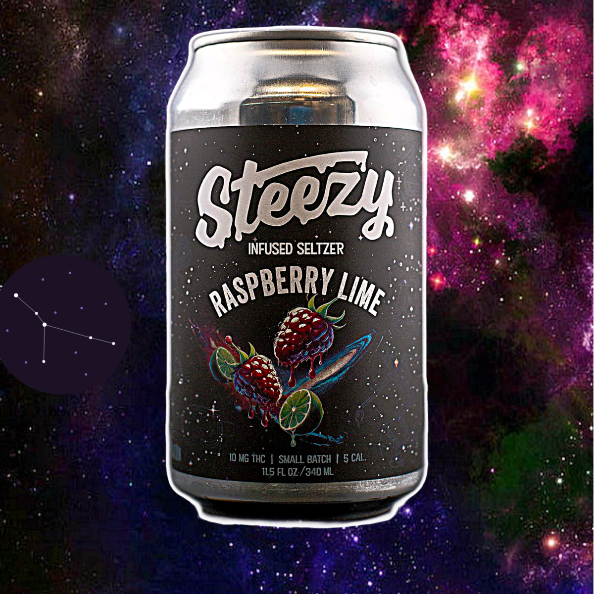 Photograph of Product: 10MG THC Raspberry Lime Seltzer