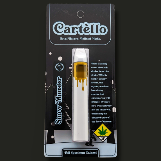 Photograph of product: Cartello | Snow Monster | Full Spectrum | Postless Disposable | 1g