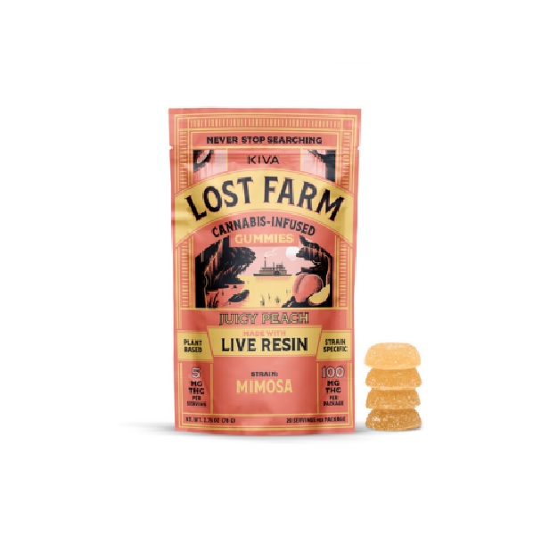 Photograph of product: Mimosa x Juicy Peach (10 Pack) | Live Resin Gummies | 100mg