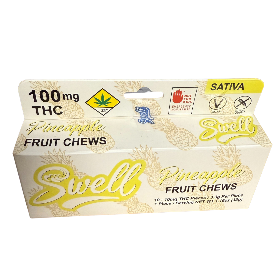 Photograph of product: Swell Pineapple Oui'd Fruit Chews 100mg