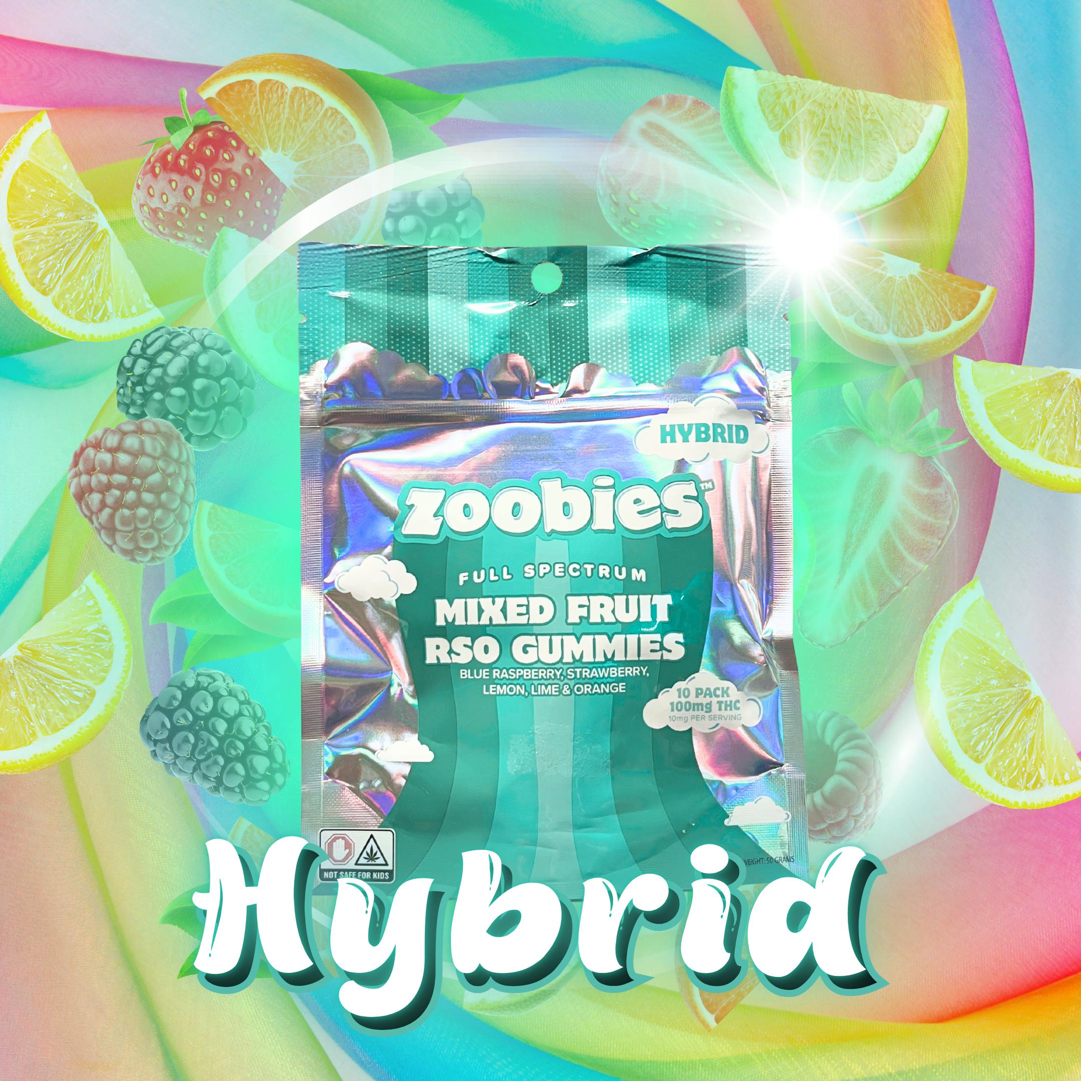 Photograph of product: MIXED FRUIT RSO GUMMIES - HYBRID