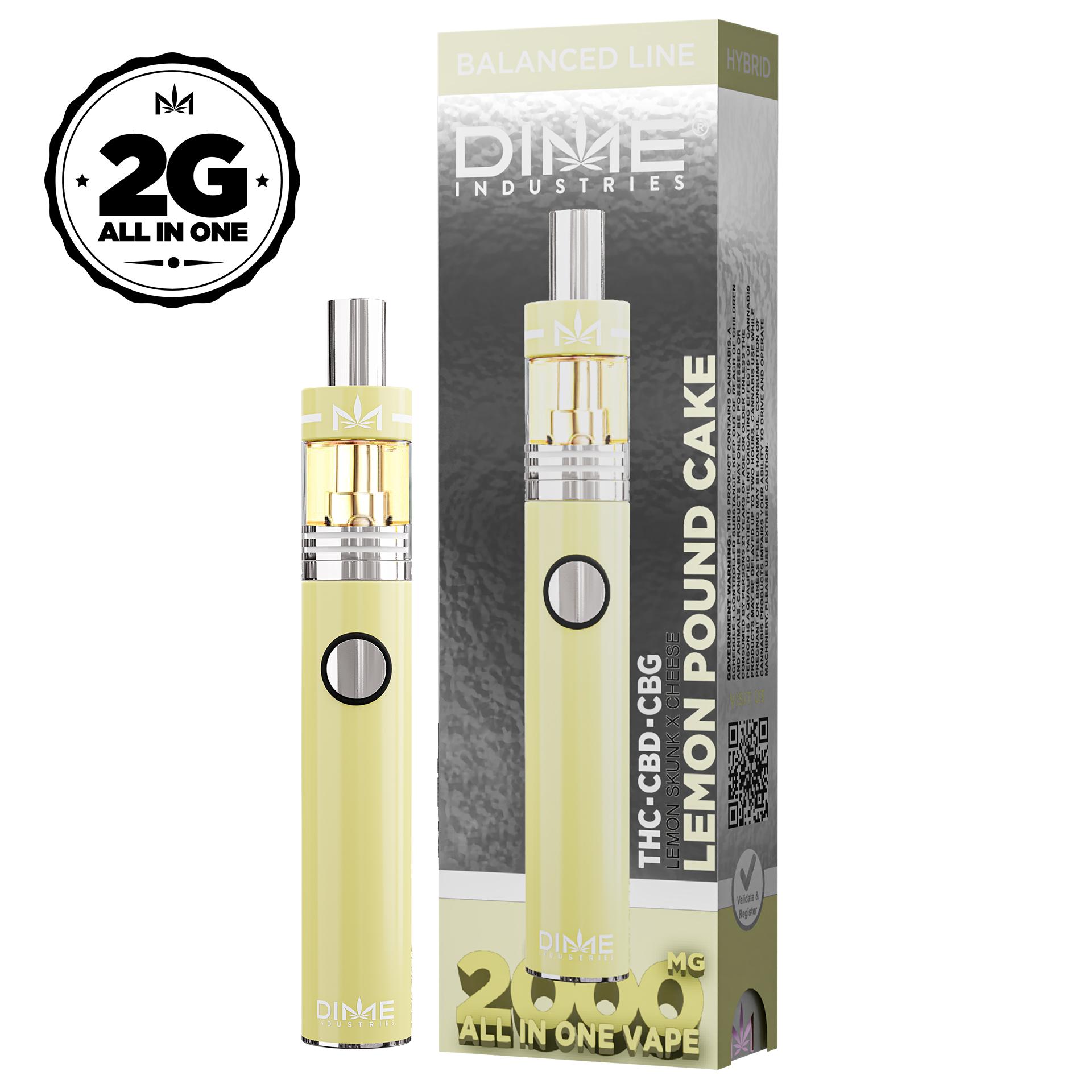 Photograph of product: LEMON POUND CAKE CBD & CBG ALL IN ONE VAPE