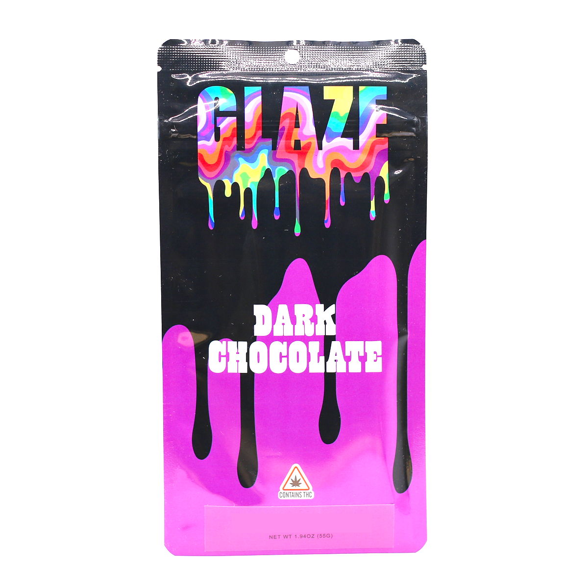 Photograph of product: Glaze - Dark - Chocolate Bar - 200mg