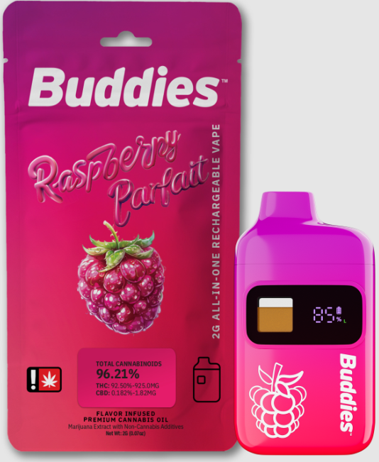 Photograph of product: Flavored Distillate AIO | Raspberry Parfait | 2g