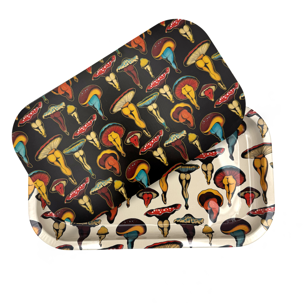 Photograph of product: Zzz's - Shroom Booties -  Rolling Tray w/ Magnetic Cover