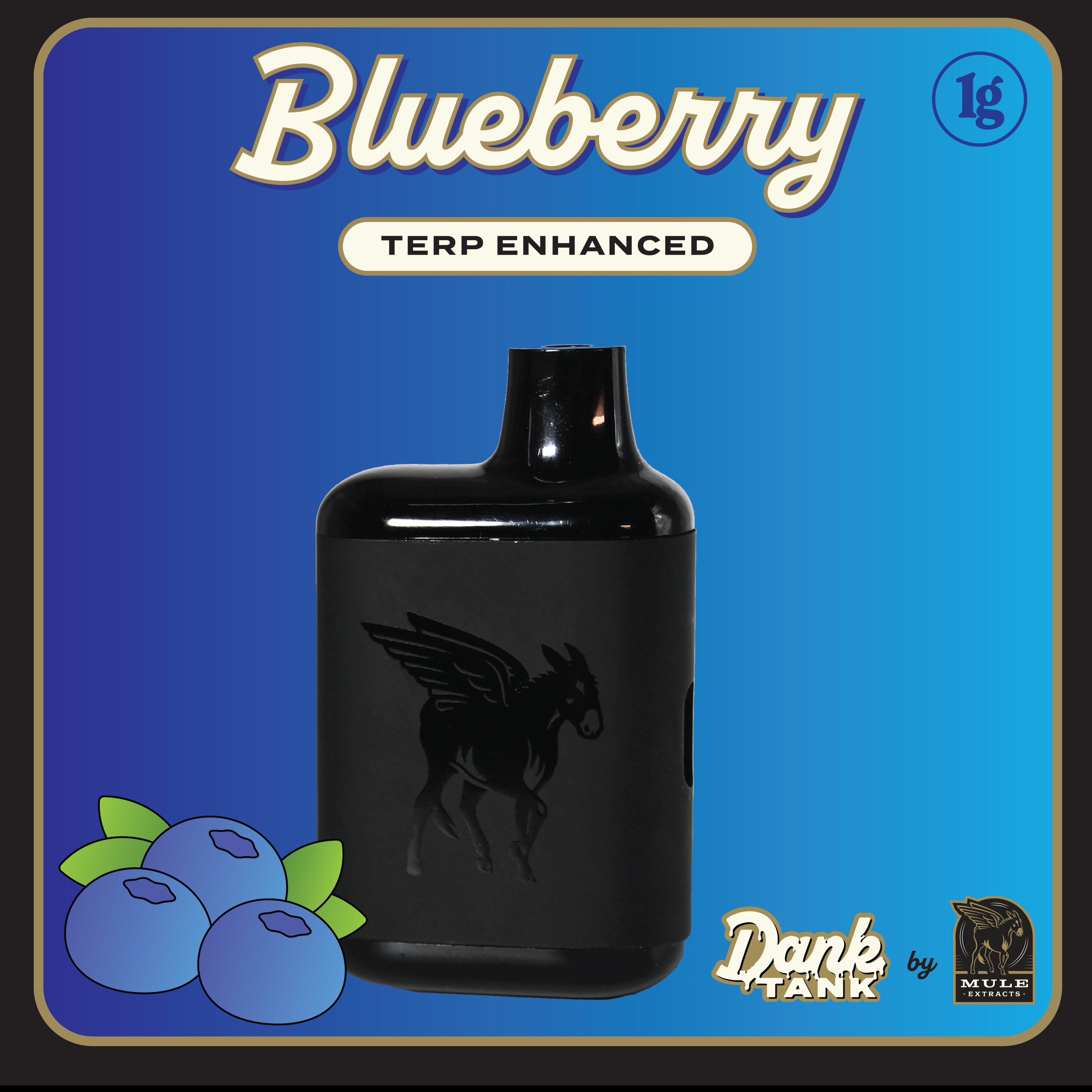 Photograph of product: Dank Tank - Blueberry - AIO - 1g