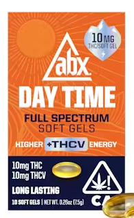 Photograph of product: 10pk 10mg Day Time Soft Gels - ABX