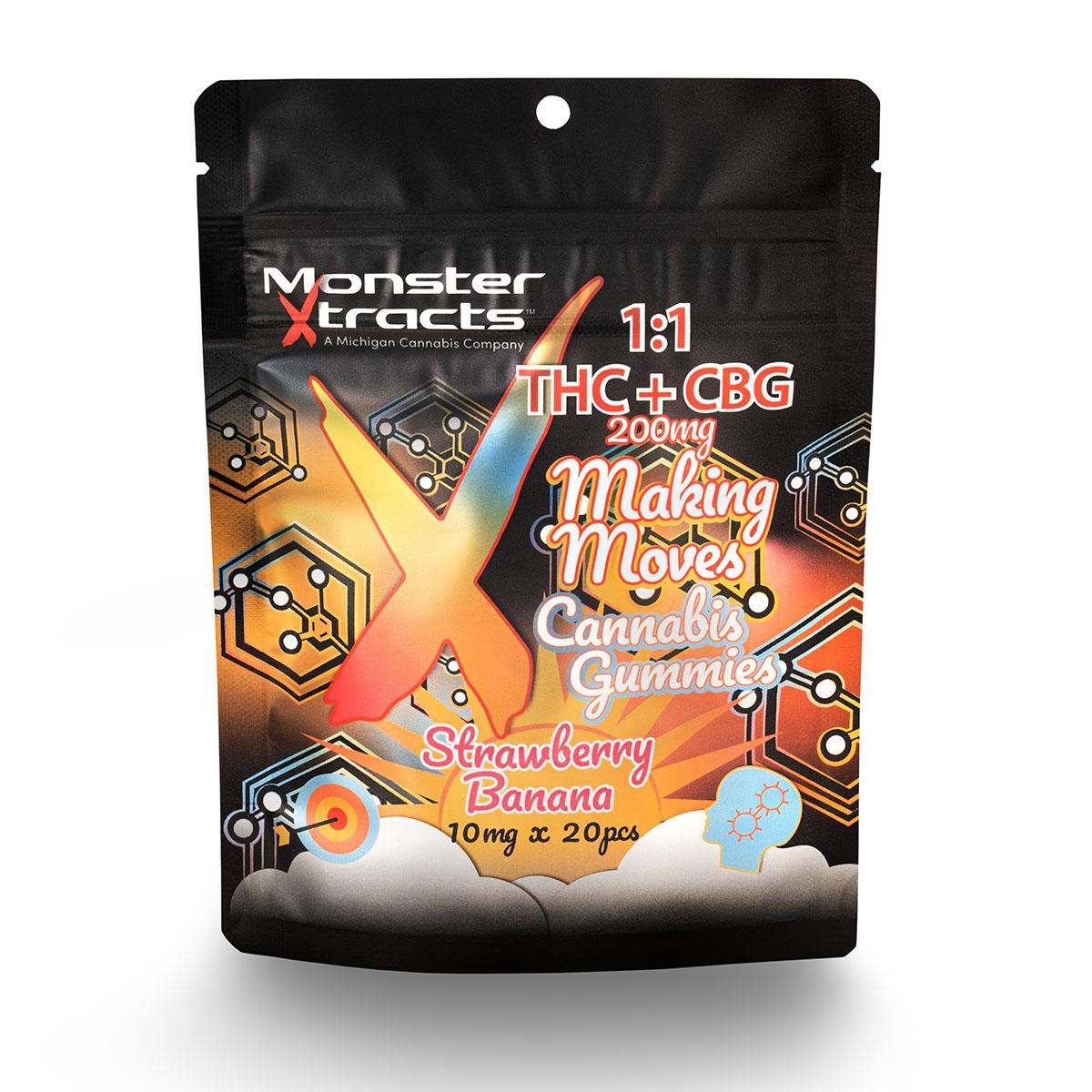 Photograph of product: Monster Xtracts | Strawberry Banana 1:1 | 200mg