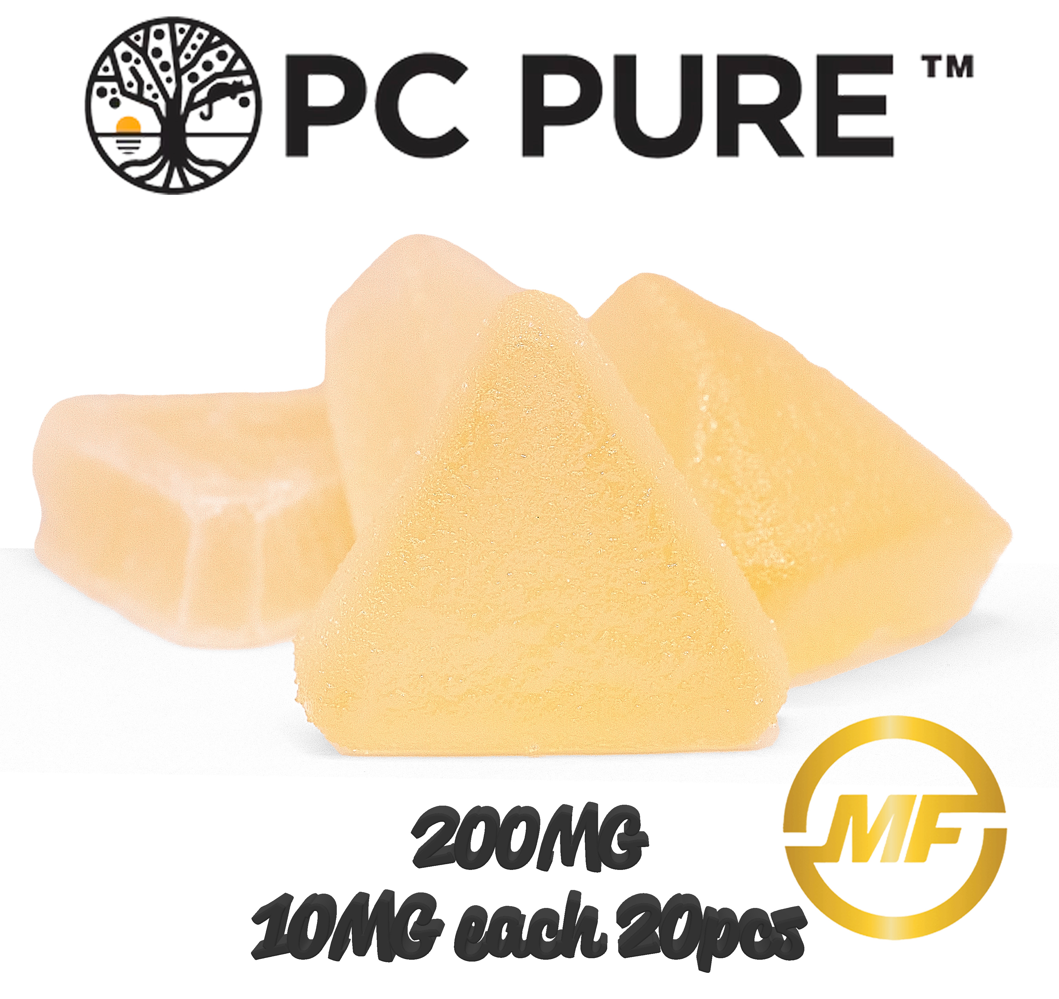 Photograph of product: PC Pure | Blackberry Vanilla Fig | 1:1 TH-oui/CBN Gummies | 200mg