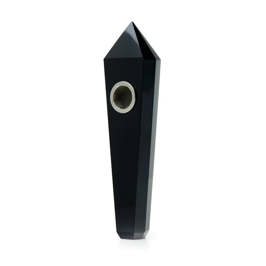 Photograph of product: Astral Project | Gemstone Jewel Pipe | Obsidian