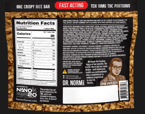Photograph of product: CRUNCHY TOASTED CINNAMON RICE KRISPY TREAT [H] NANO - 100 MG