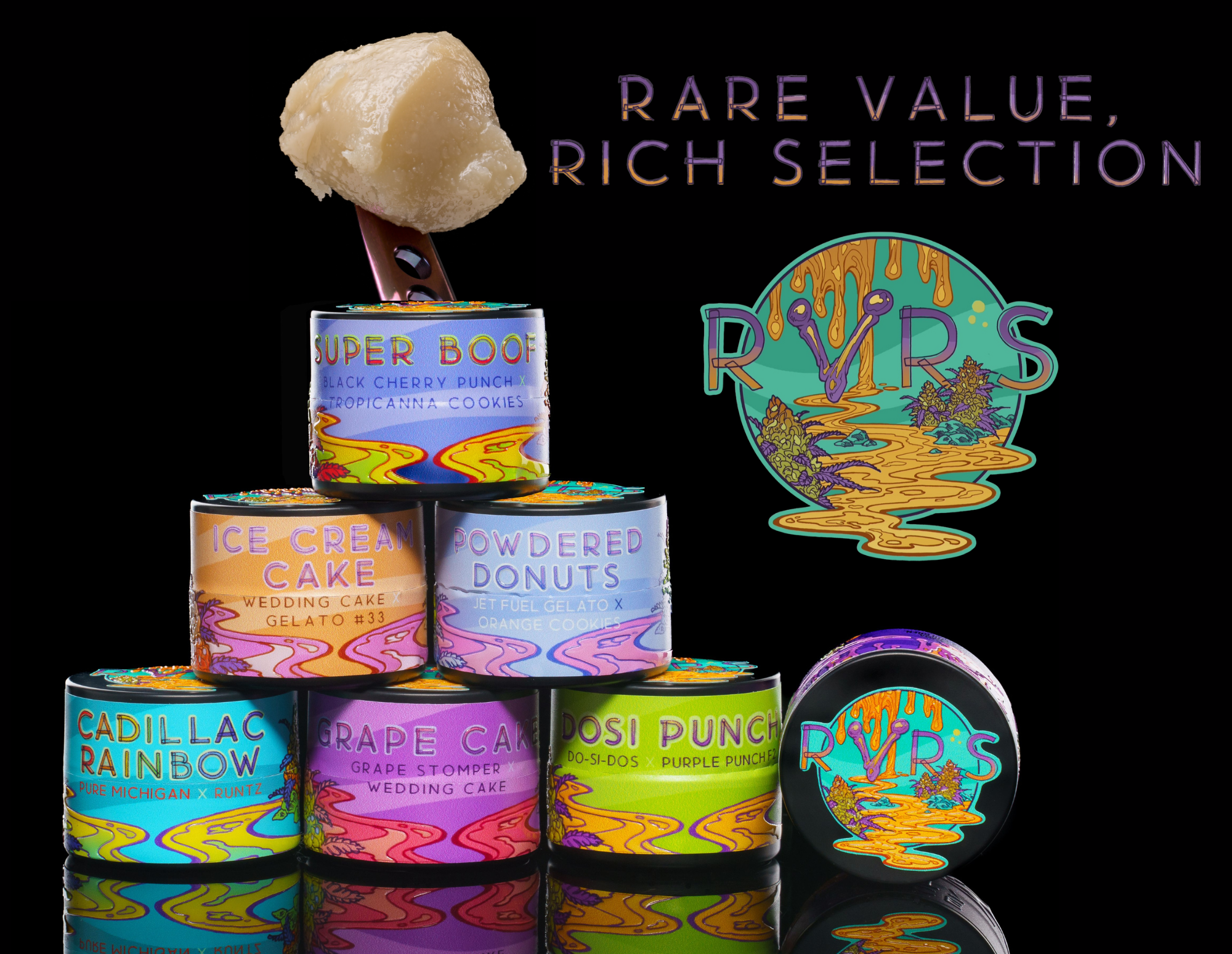 Photograph of product: RVRS - Super Buff Cherry - Rosin