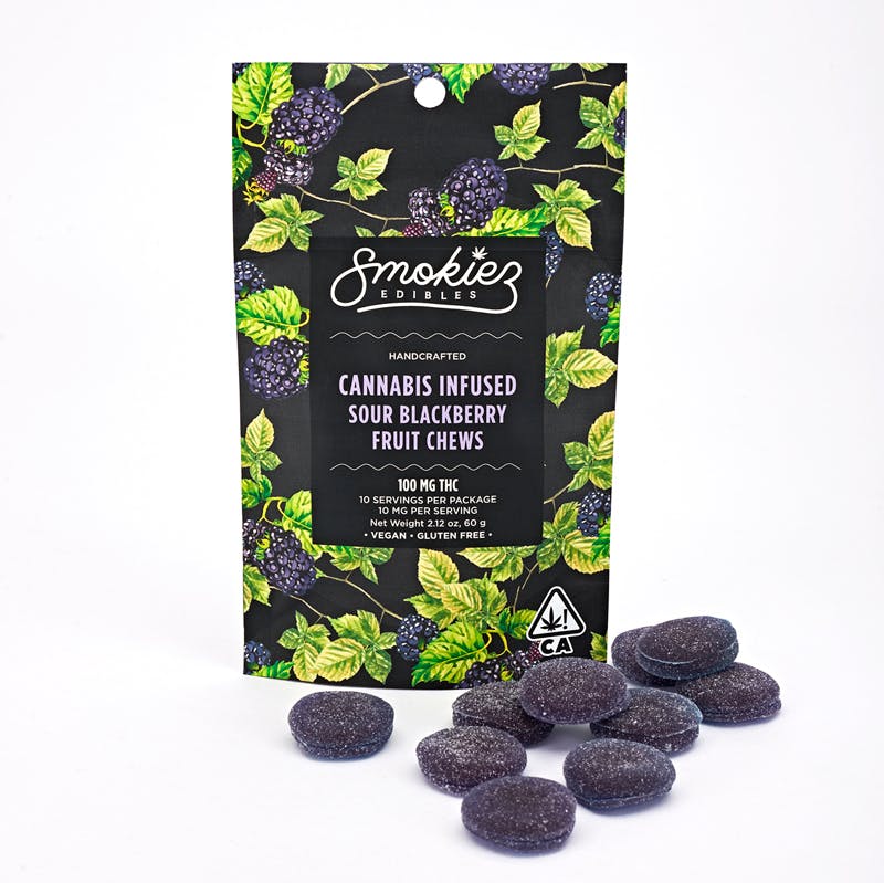 Photograph of product: SOUR BLACKBERRY 100MG - SMOKIEZ