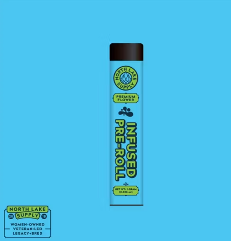 Photograph of product: North Lake Supply Rosin Infused Pre-Roll | Caramel Cream | .5g (Hybrid)