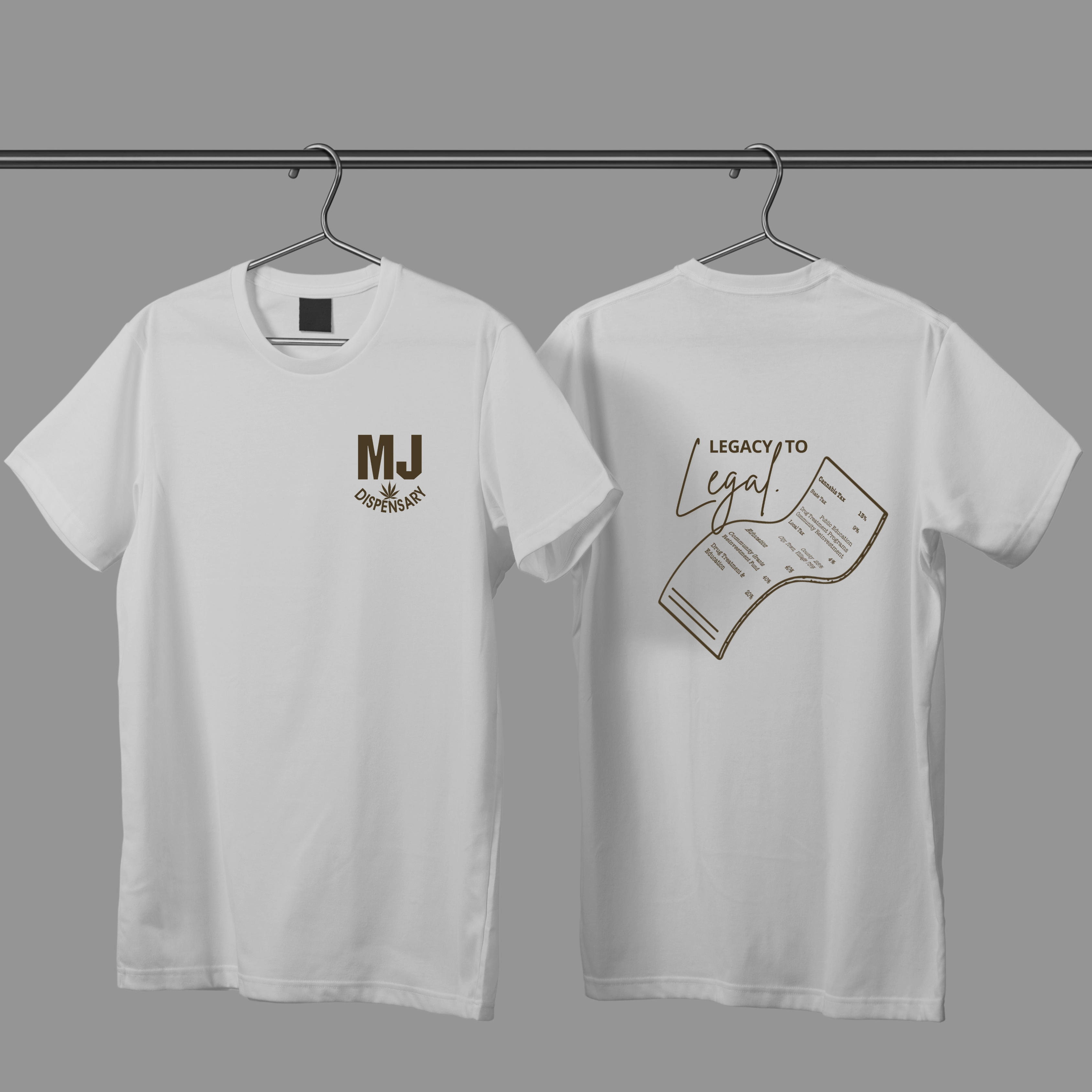 Photograph of product: MJ Dispensary White Shirt - XX Large