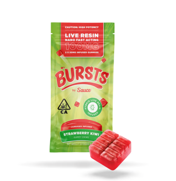 Photograph of product: STRAWBERRY KIWI [H] 2PC LIVE RESIN GUMMIES - 100 MG