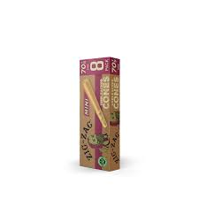 Photograph of product: Unbleached 70's Cones - 8pk - Zig Zag