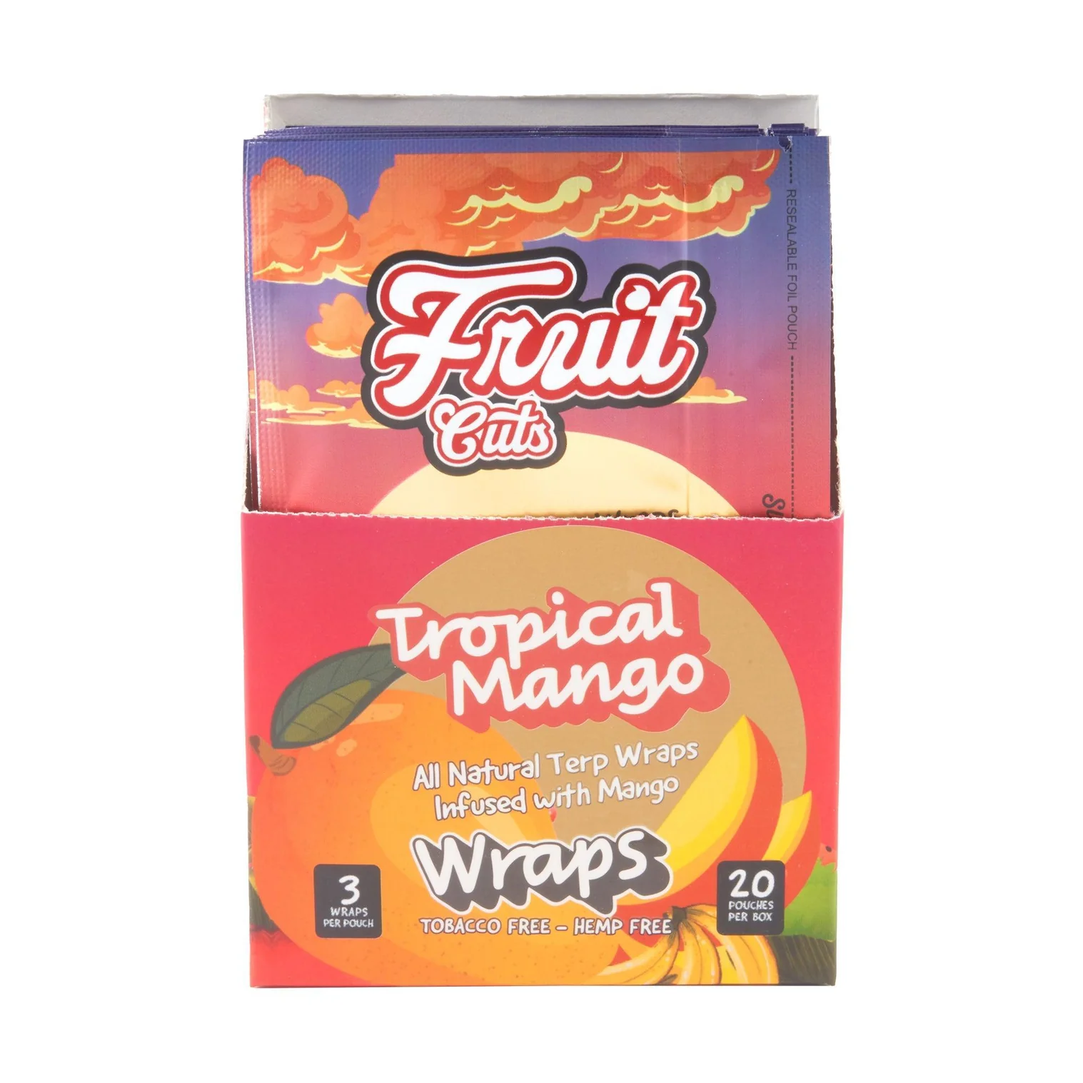 Photograph of Product: Fruit Cuts Natural Pulp Wraps King Size - Tropical Mango