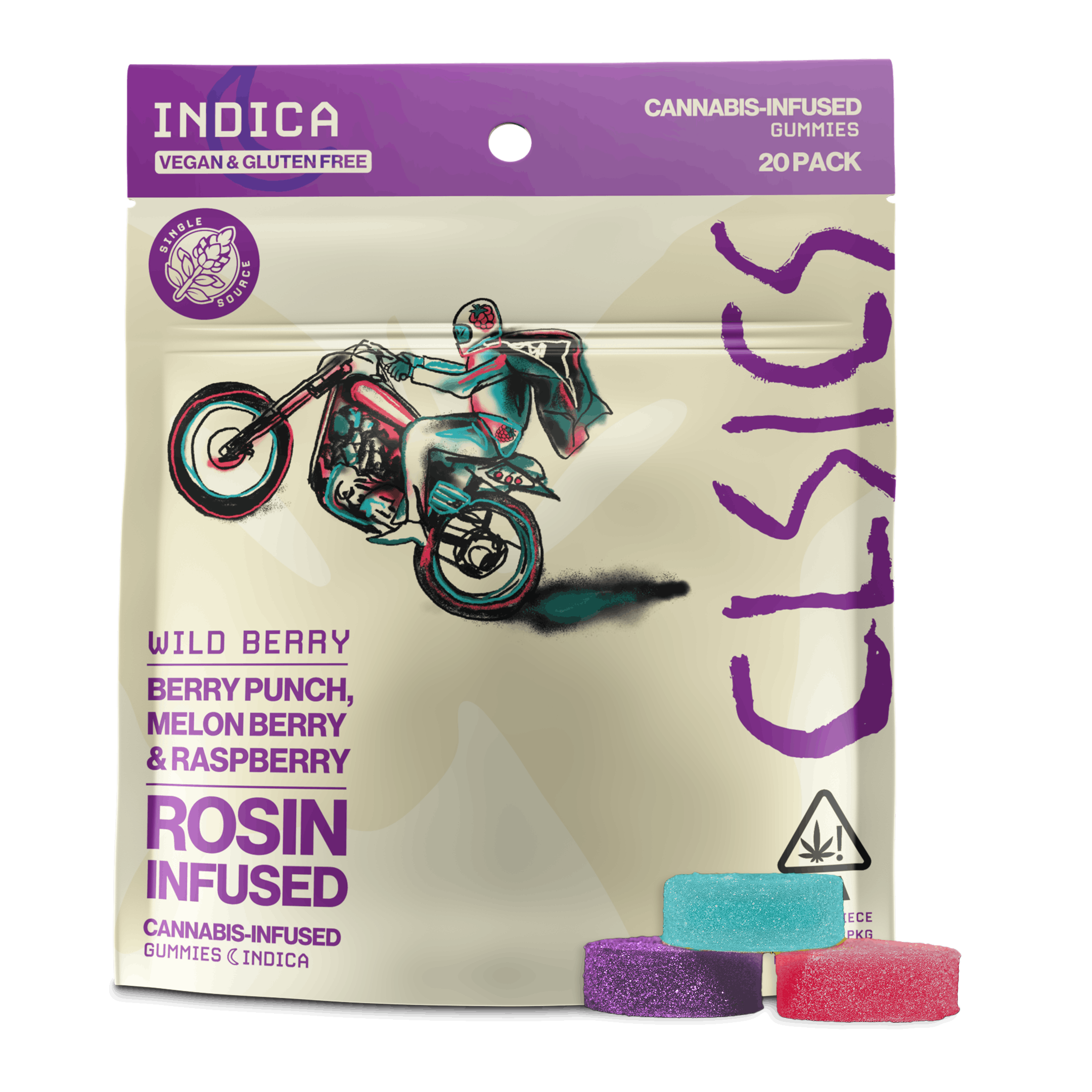 Photograph of product: Clsics | Wild Berry Oui'd 20 Pack Gummies Live Rosin Infused Party Pack | 100mg