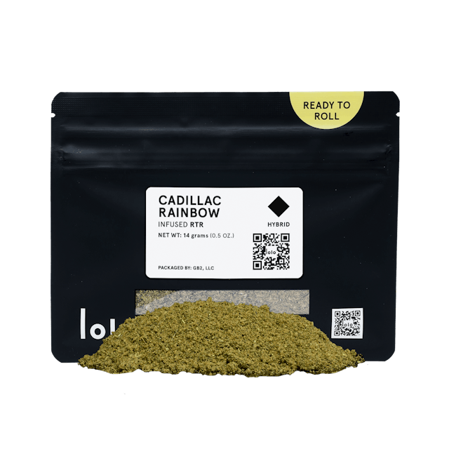 Photograph of product: Cadillac Rainbow 14g | Indoor Kief Infused Ready To Roll |