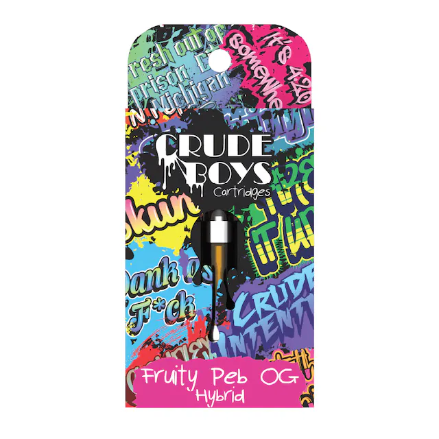 Photograph of product: CRUDE BOYS | Vape Cartridge | Fruity Peb OG
