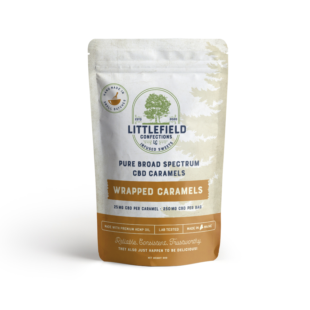 Photograph of product: LFC 250MG CBD Wrapped Caramels