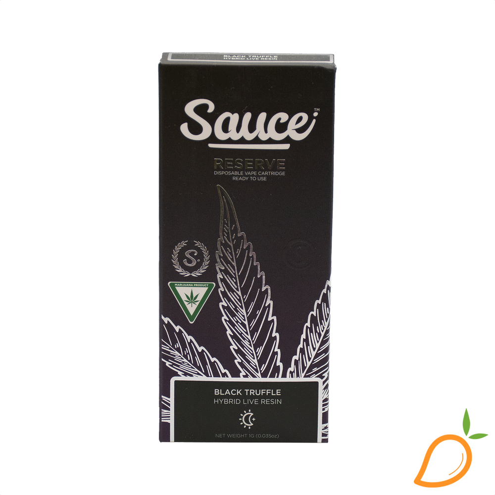 Photograph of product: 1g Black Truffle Reserve Live Resin Disposable Vape Sauce