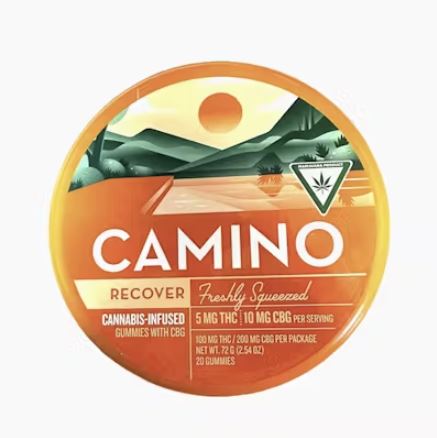 Photograph of product: Camino Gummies 20 Pack - Freshly Squeezed - 100MG THC / 200MG CBG