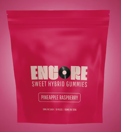 Photograph of product: Encore Pineapple Raspberry Gummies